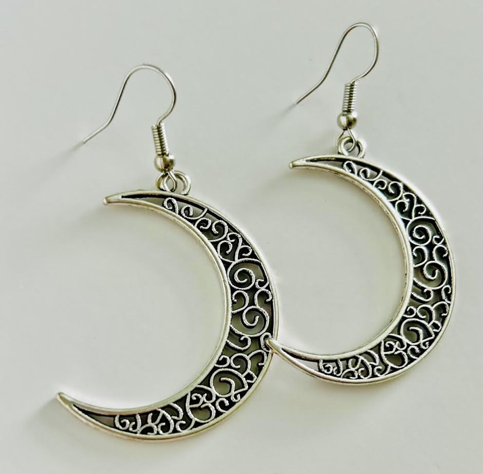 Waxing Crescent Moon Earrings