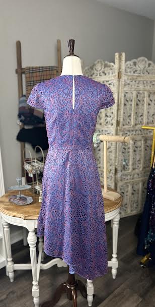 Lace Coral & Purple Dress