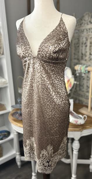 Gold Sequin Dress