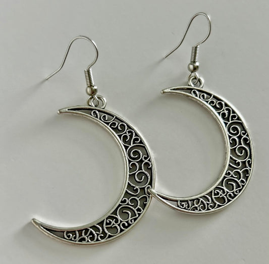 Waxing Crescent Moon Earrings