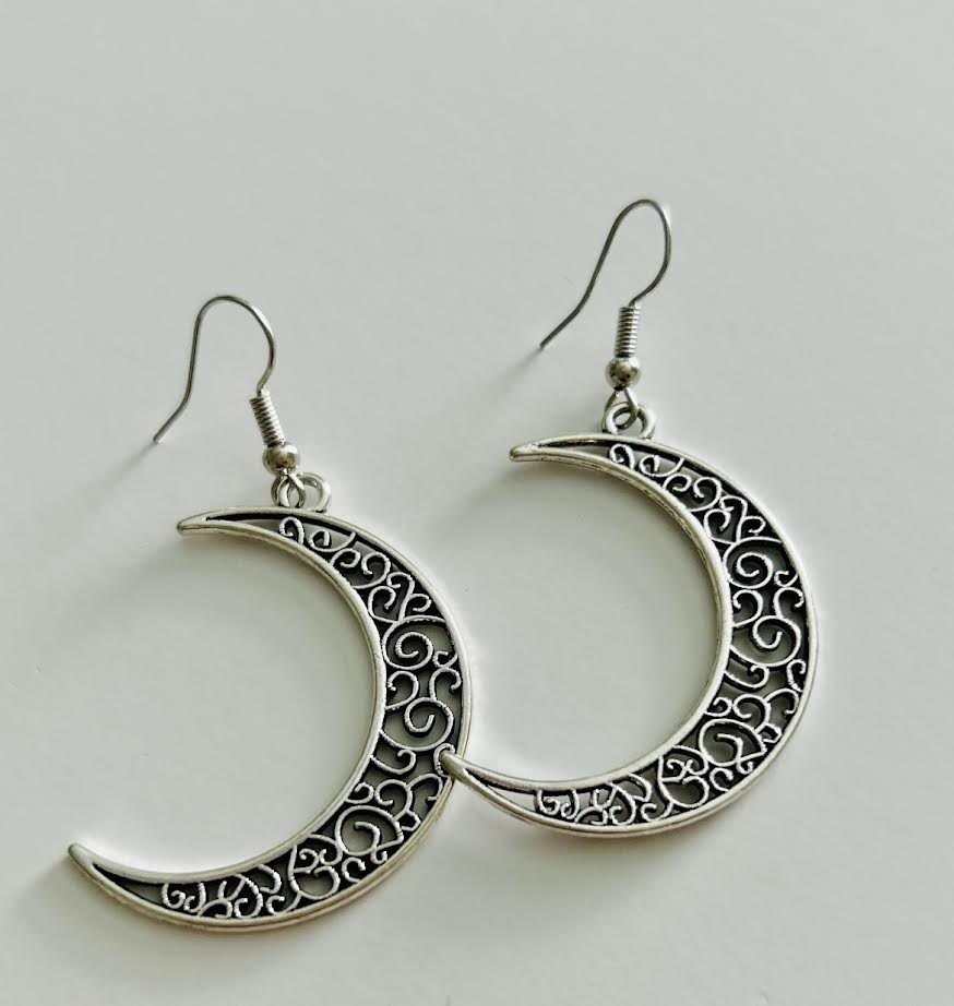 Waxing Crescent Moon Earrings