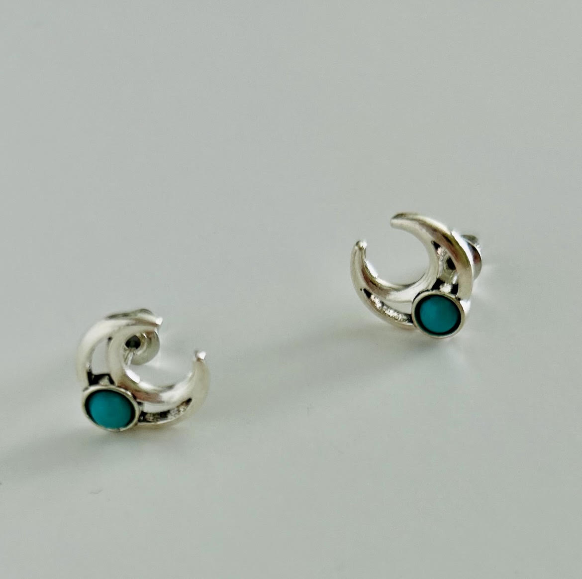 Turquoise Moon Earrings